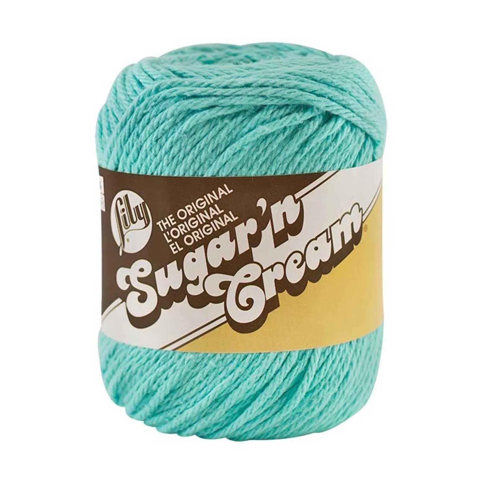 Lily Sugar 'N Cream Cotton Yarn 2.5oz Seabreeze | Versatile, Machine Wash & Dry — Seabreeze