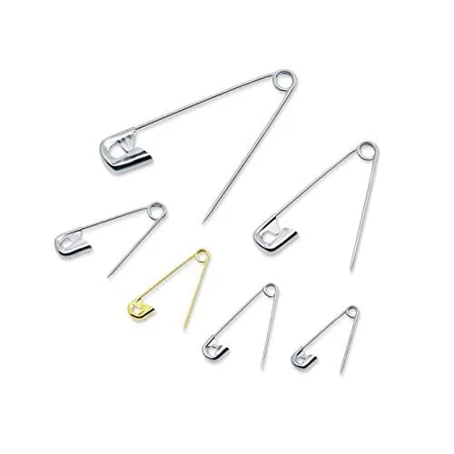 Dritz Assorted Safety Pins with Storage Box, Nickel-Plated Steel & Brass, 100 Count | Value Pack Sharp_pin thumbnail 3