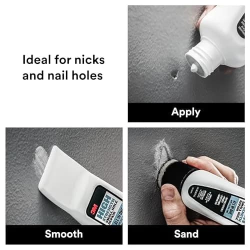 3M High Strength Small Hole Repair, All-in-One Applicator Tool | Fast Wall Fixes with Primer-Enhanced Spackle (3 Fl Oz) thumbnail 3