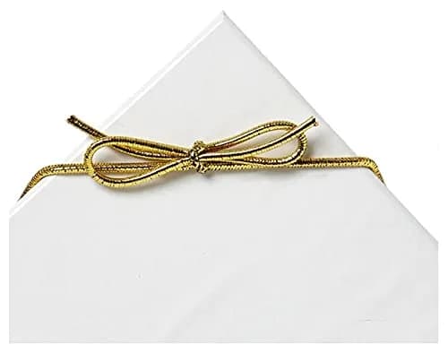 Paper Mart Gold Elastic Band 16" | Elastic Gift Loops for Gift & Stationery (70-120 chars) — Gold / 16"