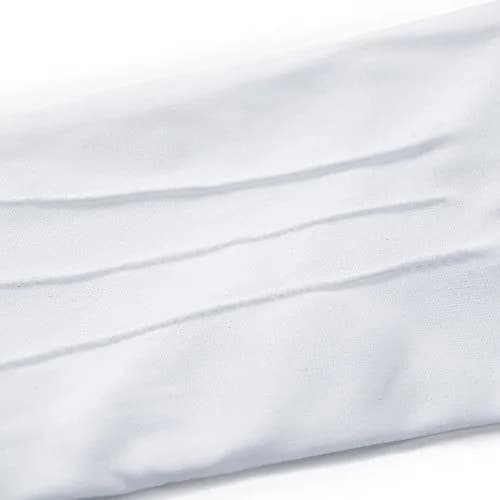 JISEN Men Police Tuxedo Honor Guard Parade with Snap White Nylon Cotton Gloves 26cm | Breathable, Durable & Perfect for Festive Occasions thumbnail 4