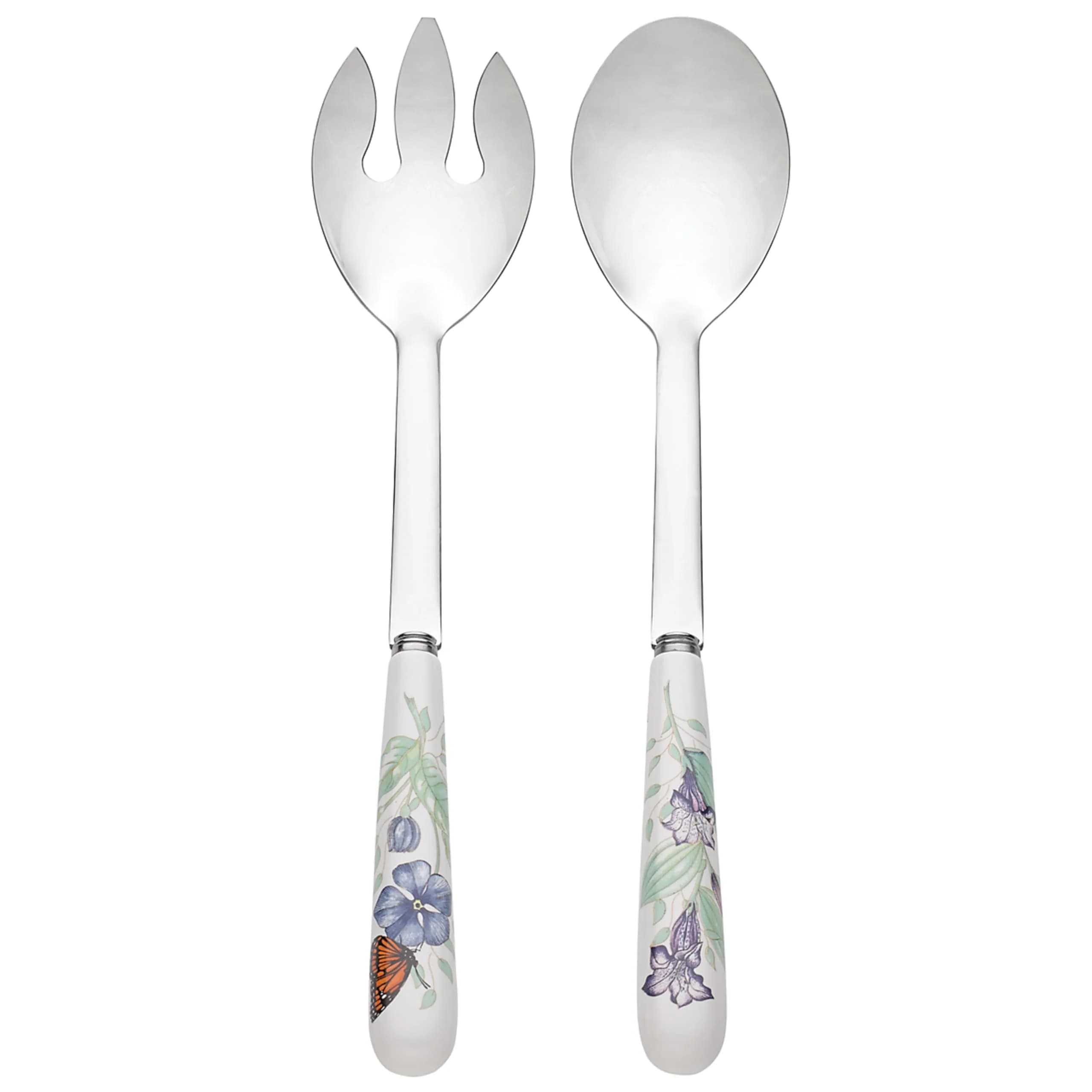 Lenox Butterfly Meadow 2-Piece Serving Set | White Porcelain with Butterfly & Floral Motif (70-120 chars) — 2-Piece Serving Set
