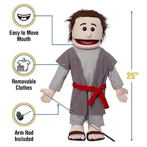 Silly Puppets 25" Shepherd Bible Character Puppet | Full Body Christian Ministry Toy (25 inches) thumbnail 2