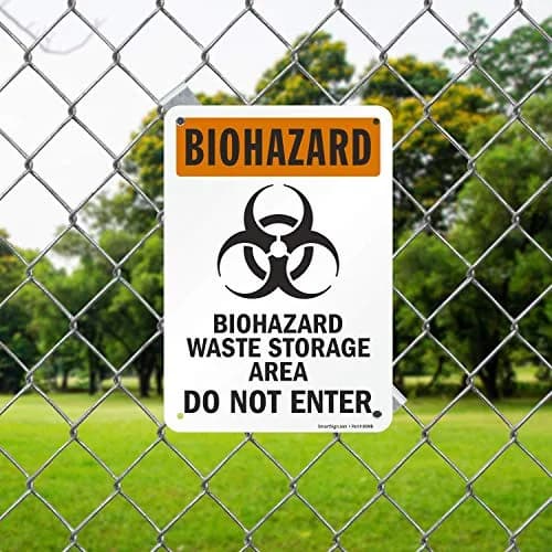 SmartSign Biohazard Waste Storage Area Sign 7x10 inches Aluminum | OSHA Compliant thumbnail 4