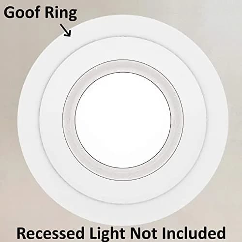 HARRRRD Gloss White 5 Pack Goof Trim Ring for 6" Inch Recessed Can Lighting | Outer Diameter 8 Inches thumbnail 4
