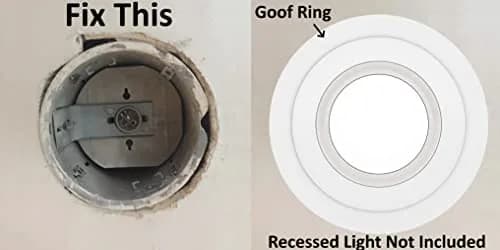 HARRRRD Gloss White 5 Pack Goof Trim Ring for 6" Inch Recessed Can Lighting | Outer Diameter 8 Inches thumbnail 5