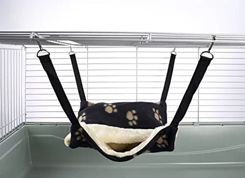 Little Friends Fluffy Lined Hammock with Pouch 30cm x 37cm | For Ferrets, Rats, Chinchillas thumbnail 2
