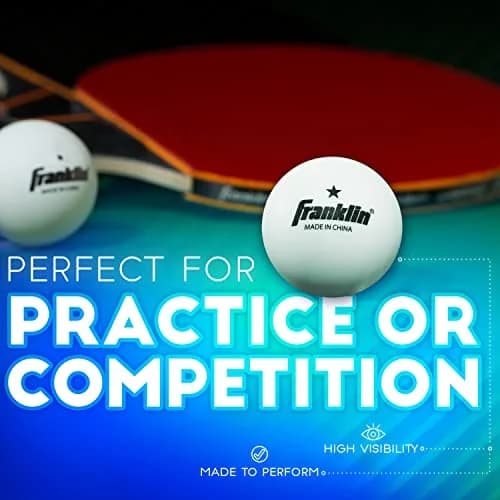 Franklin Sports One Star Ping Pong Table Tennis Balls - 38mm 6-Pack White | Official Weight & Size for Consistent Play thumbnail 5
