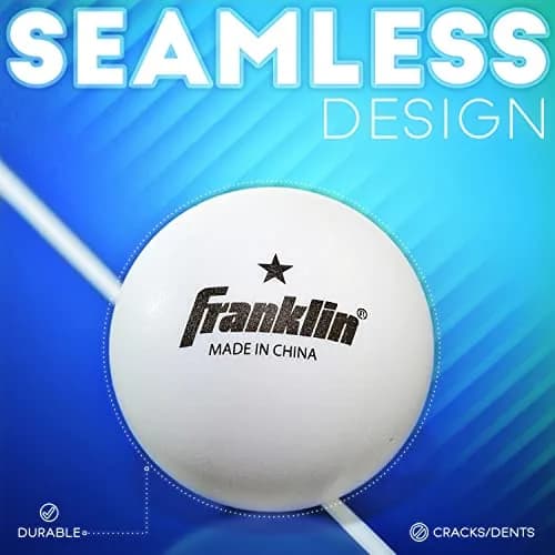 Franklin Sports 1 Star Table Tennis Balls 40mm (Pack of 12) | Consistent Bounce & Spin thumbnail 3
