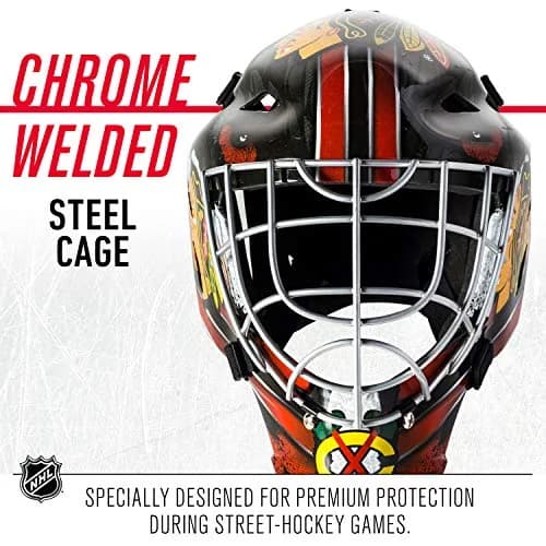 Franklin Sports GFM 1500 Chicago Blackhawks Youth Goalie Face Mask | 0.2 lb (0.09 kg) thumbnail 6