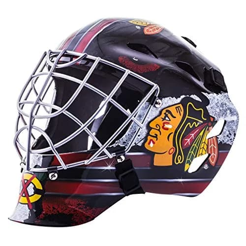 Franklin Sports GFM 1500 Chicago Blackhawks Youth Goalie Face Mask | 0.2 lb (0.09 kg) thumbnail 1