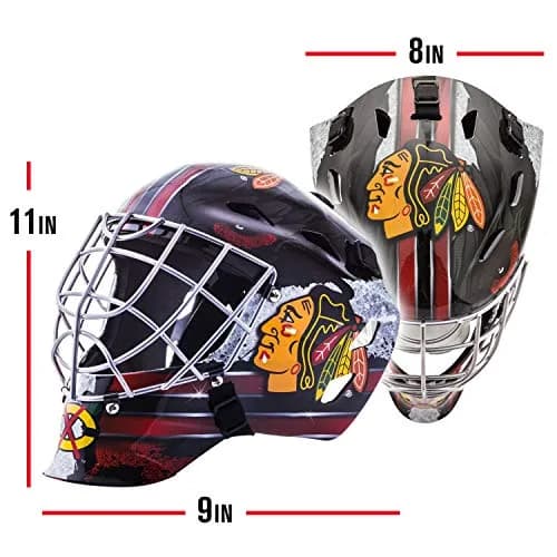 Franklin Sports GFM 1500 Chicago Blackhawks Youth Goalie Face Mask | 0.2 lb (0.09 kg) thumbnail 2