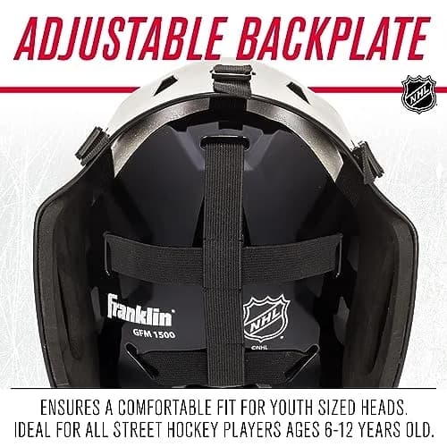 Franklin Sports GFM 1500 Chicago Blackhawks Youth Goalie Face Mask | 0.2 lb (0.09 kg) thumbnail 3