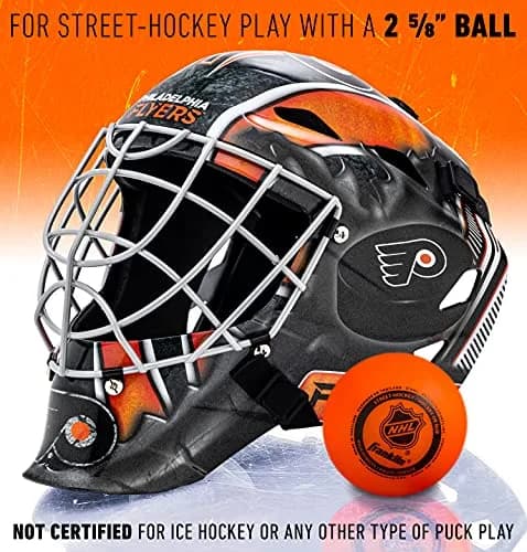Franklin Sports GFM 1500 NHL Philadelphia Flyers Goalie Face Mask | Youth Street Hockey Protection thumbnail 7