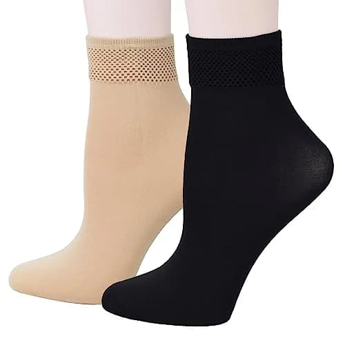 Fitu Women's 10 Pairs Modal Opaque Ankle High Tights Hosiery Socks | Durable, Comfortable & Perfect for All-Day Wear thumbnail 1