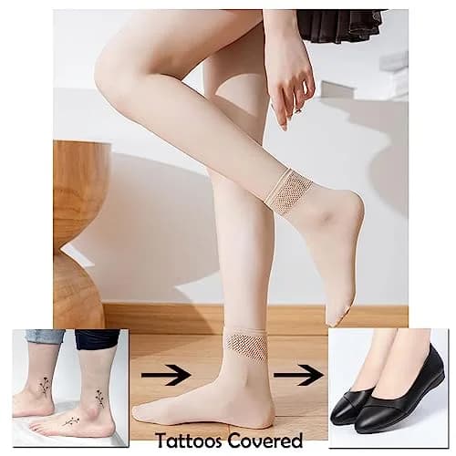 Fitu Women's 10 Pairs Modal Opaque Ankle High Tights Hosiery Socks | Durable, Comfortable & Perfect for All-Day Wear thumbnail 4