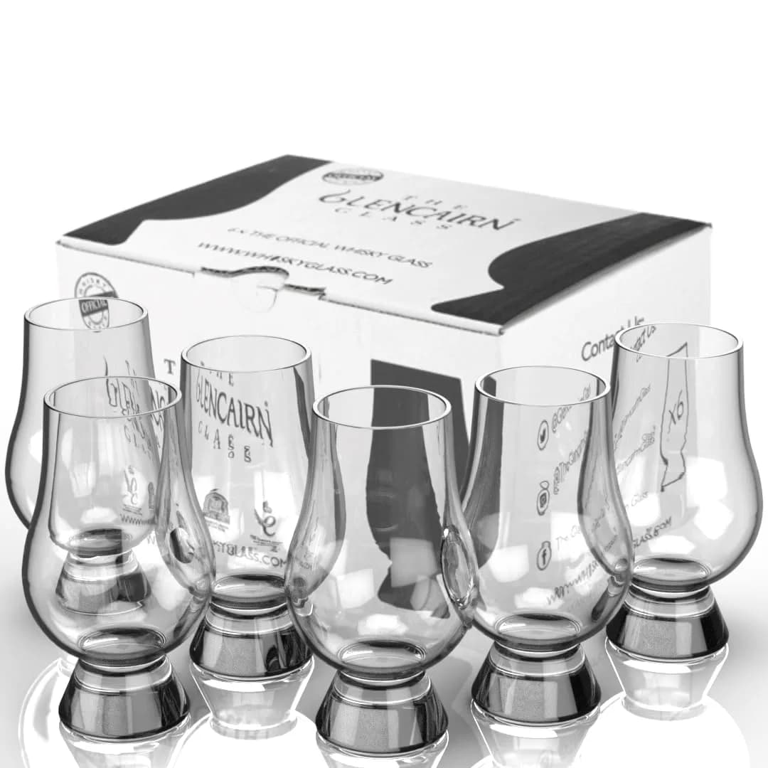 GLENCAIRN Whisky Glass, Set of 12 | Crystal Tapered Nosing Glass for Single Malts — Transparent