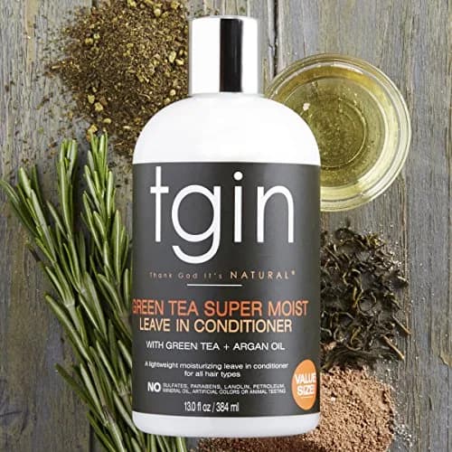 Thank God It's Natural Green Tea Super Moist Leave In Conditioner – Hydrates & Controls Frizz, 13 Oz thumbnail 2