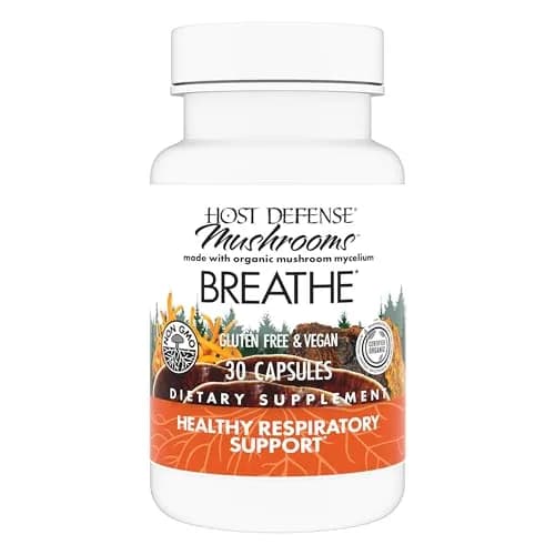 Host Defense Breathe Capsules, 30 Count | Supports Respiratory & Immune Health thumbnail 1