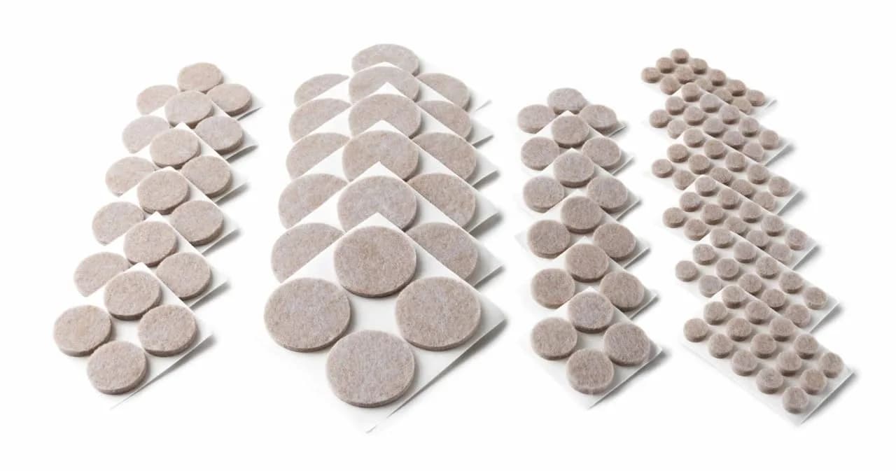 Scotch Felt Pads 162 PCS Beige, Assorted Sizes Value Pack | Protects Hardwood Floors - view 2