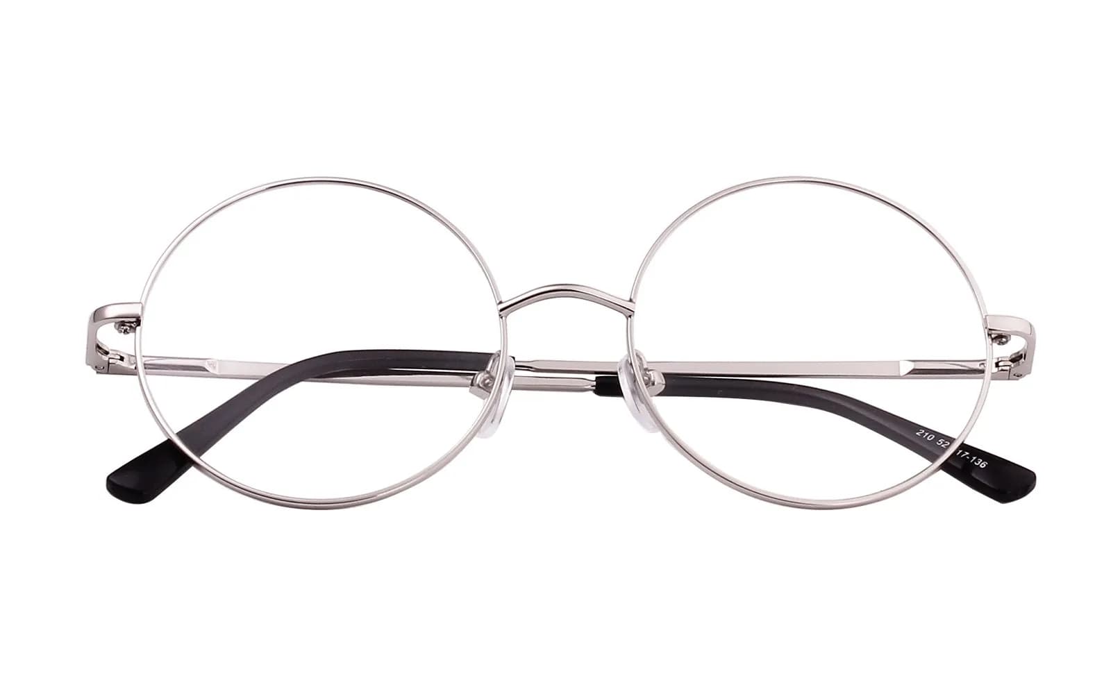 Agstum Retro Round Metal Non-Prescription Eyeglasses Frame with Clear Lens | Small Fit, Durable Metal, Fashion Accessory