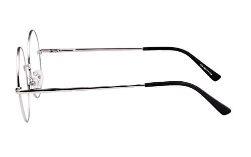 Agstum Retro Round Metal Non-Prescription Eyeglasses Frame with Clear Lens | Small Fit, Durable Metal, Fashion Accessory thumbnail 5