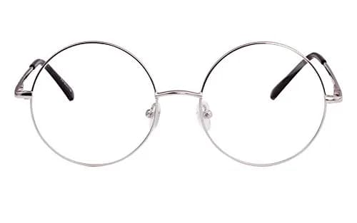 Agstum Retro Round Metal Non-Prescription Eyeglasses Frame with Clear Lens | Small Fit, Durable Metal, Fashion Accessory thumbnail 2