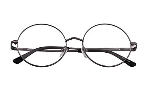 Agstum Retro Round Metal Non-Prescription Eyeglasses Frame with Clear Lens | Vintage Style for Fashion & Costume (70-120 chars) thumbnail 1
