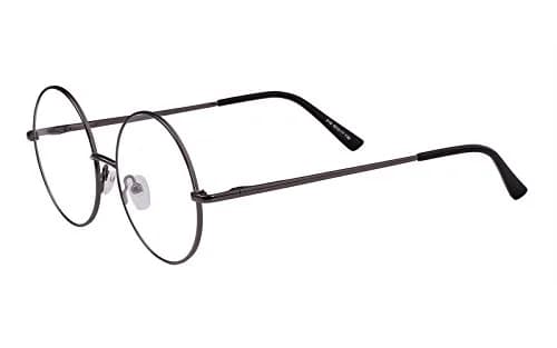 Agstum Retro Round Metal Non-Prescription Eyeglasses Frame with Clear Lens | Vintage Style for Fashion & Costume (70-120 chars) thumbnail 5