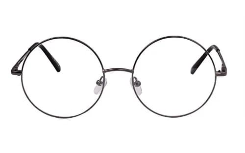 Agstum Retro Round Metal Non-Prescription Eyeglasses Frame with Clear Lens | Vintage Style for Fashion & Costume (70-120 chars) thumbnail 2