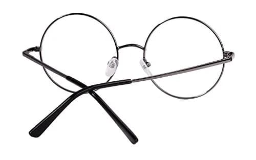 Agstum Retro Round Metal Non-Prescription Eyeglasses Frame with Clear Lens | Vintage Style for Fashion & Costume (70-120 chars) thumbnail 3