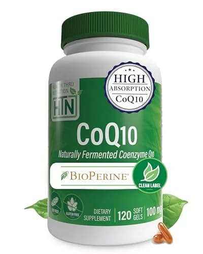 Health Thru Nutrition CoQ-10 100mg with BioPerine 120 Softgels | Heart & Energy Support thumbnail 1