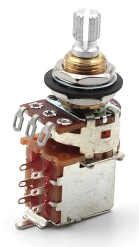 The Art Of Tone 250k Push Pull Potentiometer Short Split Shaft Audio Taper Guitar thumbnail 1