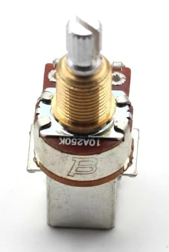 The Art Of Tone 250k Push Pull Potentiometer Short Split Shaft Audio Taper Guitar thumbnail 3