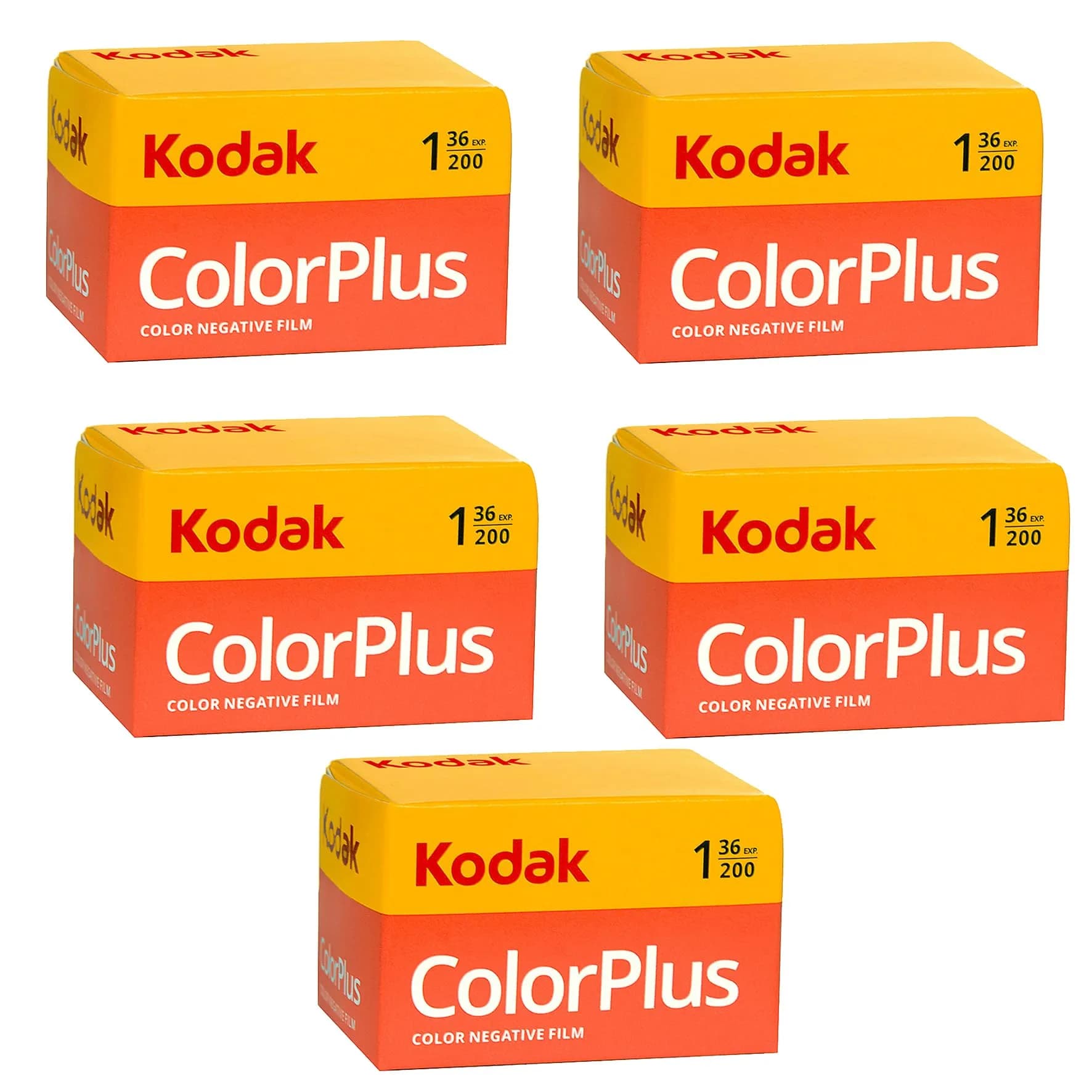 Kodak ColorPlus 200 Film 5 Rolls | 35mm (135 Format), 36 Exposures Per Roll, ISO 200 Color Negative Film - main product image