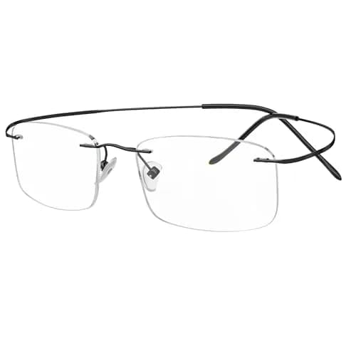 Eyekepper 0.0x Reading Eyeglasses for Men, Oversized Glasses Women, Black | Ultra-Clear Magnified Lenses for Daily Use thumbnail 1