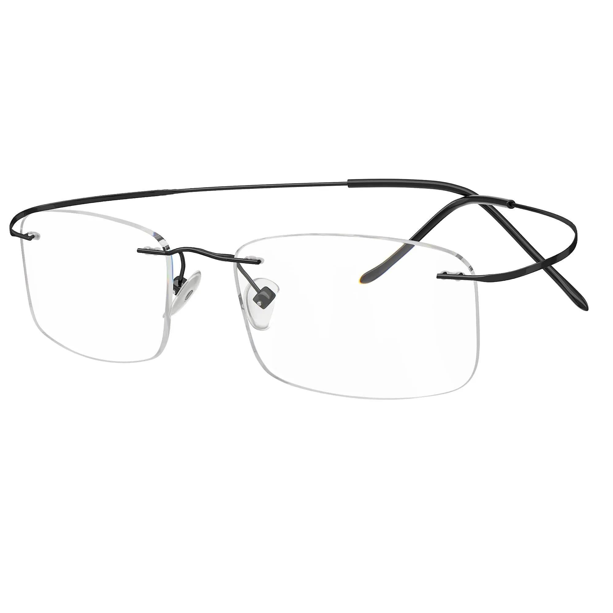 Eyekepper 0.0x Reading Eyeglasses for Men, Oversized Glasses Women, Black | Ultra-Clear Magnified Lenses for Daily Use - main product image