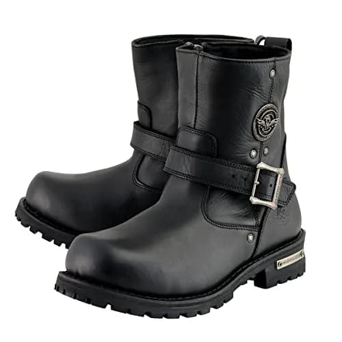 Milwaukee Leather Men's Black Leather 6-inch Classic Engineer Motorcycle Boots | Waterproof & Durable for Riders & Daily Wear thumbnail 5