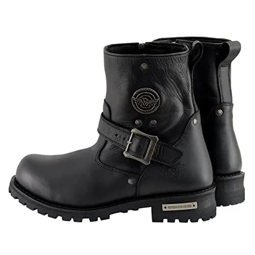 Milwaukee Leather Men's Black Leather 6-inch Classic Engineer Motorcycle Boots | Waterproof & Durable for Riders & Daily Wear thumbnail 6