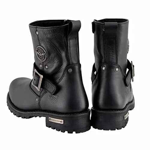 Milwaukee Leather Men's Black Leather 6-inch Classic Engineer Motorcycle Boots | Waterproof & Durable for Riders & Daily Wear thumbnail 7