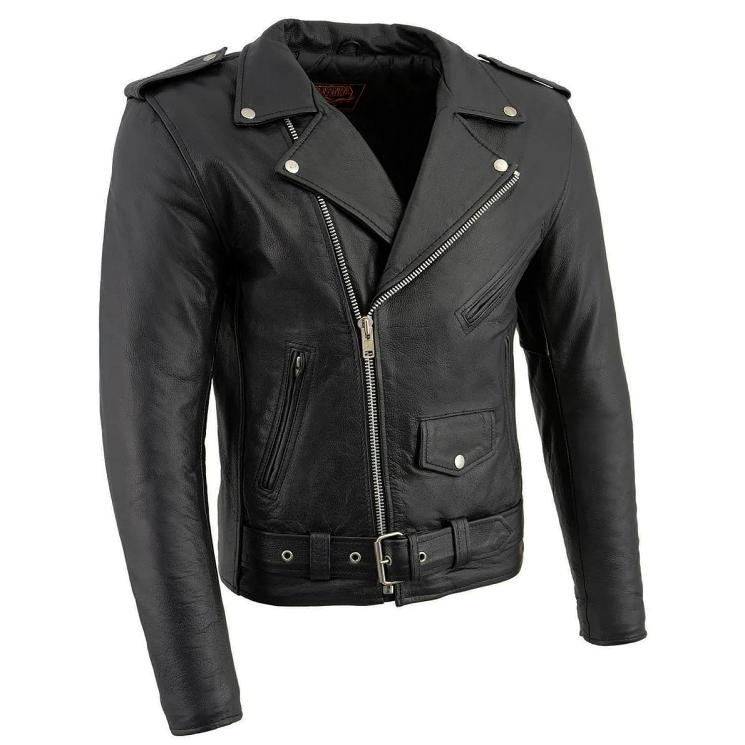 Milwaukee Leather Men's The Legend Classic Brando Black Premium Leather Motorcycle Jacket - 4X-Large | Durable Cowhide, All-Season Comfort - main product image