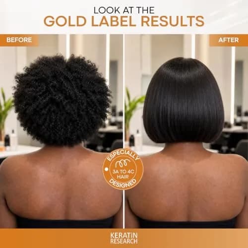 Keratin Research Gold 240ml Hair Care Agent | Hair Straightening & Frizz Control for All Hair Types thumbnail 8
