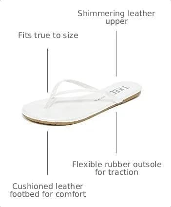 TKEES Glitters Flip Flop Gleam 8 M US | Handcrafted Brazilian Leather Comfort thumbnail 4