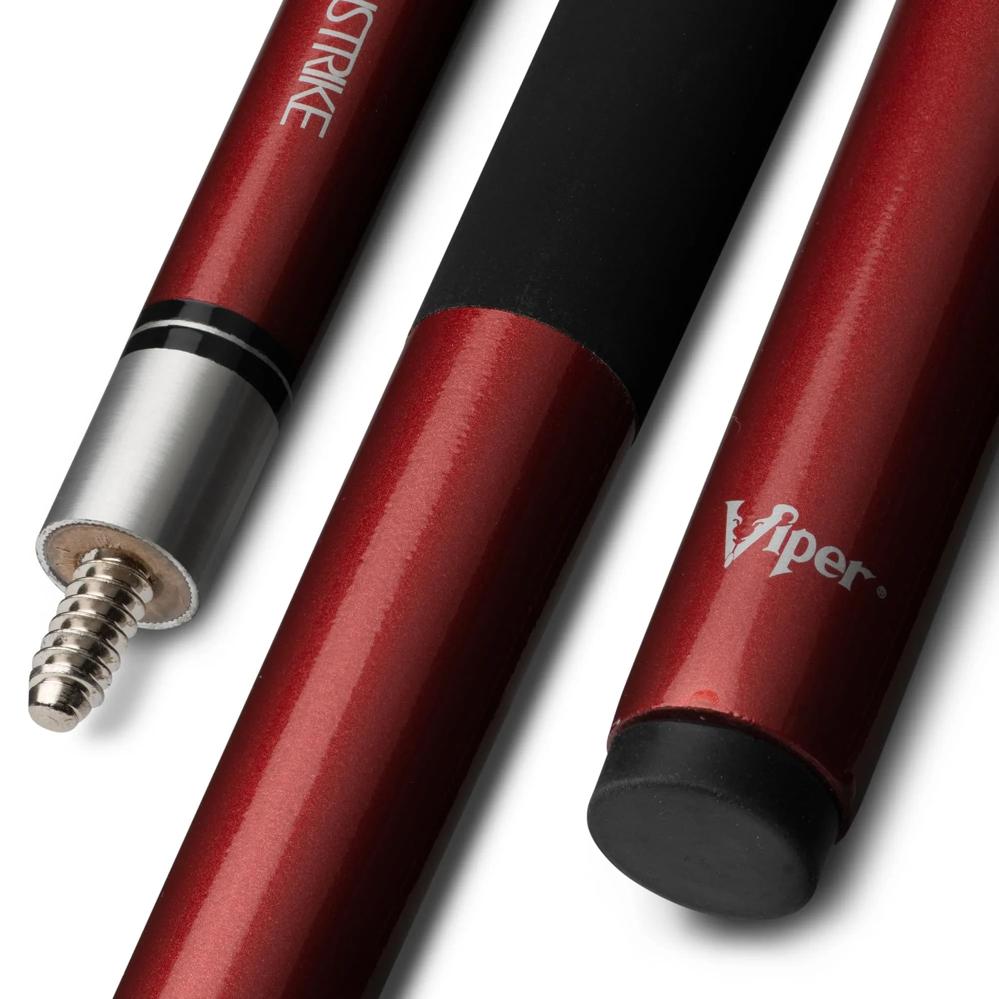 Viper by GLD Products Graphstrike 58" 2-Piece Pool Cue, Maroon, 19 Oz (1.07 kg) | Fiberglass Graphite Composite Billiard Cue — Maroon