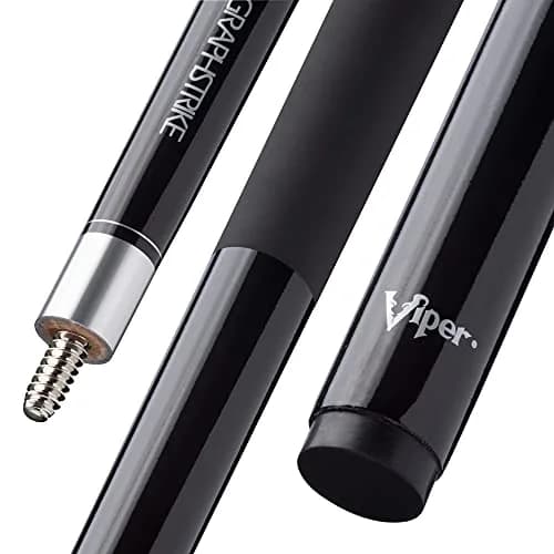 Viper by GLD Products Graphstrike 58" 2-Piece Pool Cue, Black, 19 Oz (1.1 kg) | Fiberglass Graphite Composite for Steady Stroke thumbnail 1