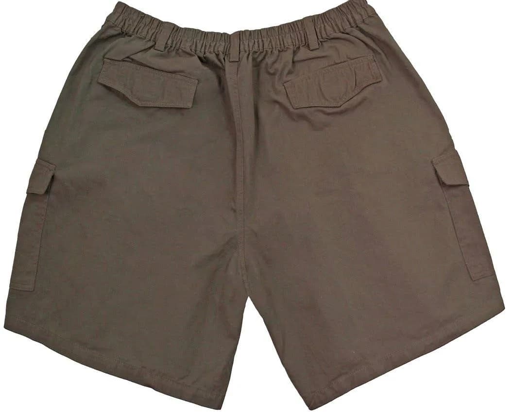 Full Blue Big Men's Cargo Shorts with Expandable Waist 52 Khaki | Durable Cotton, Low Rise Fit