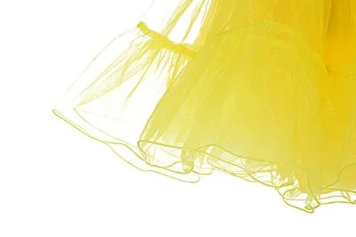 DRESSTELLS Women's Vintage Rockabilly Petticoat Tutu Yellow Small/Medium | 1950s Style Fluffy Underskirt thumbnail 6