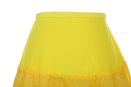 DRESSTELLS Women's Vintage Rockabilly Petticoat Tutu Yellow Small/Medium | 1950s Style Fluffy Underskirt thumbnail 2