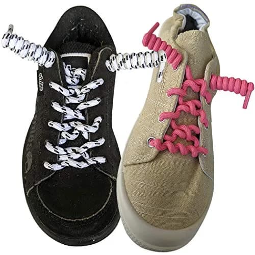 FOOTMATTERS No Tie Shoe Laces for Kids and Adults - Elastic Curly Shoelaces for Sneakers - Black - 2 Pairs thumbnail 6