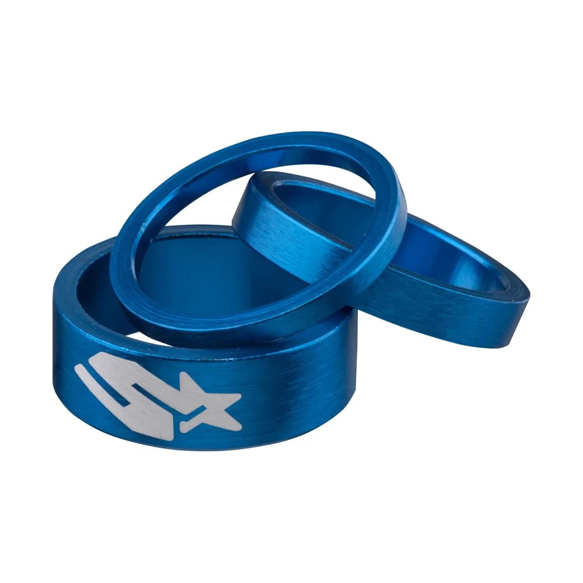 Spank Headset Spacer Kit (Blue, 3/6/12mm) Aluminium Alloy | Adjustable Fit for MTB & BMX